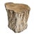 Organic modern rustic vintage lychee wood stump side table / stool. Burnt sand finish over natural form and grain for lots...