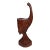 Mid-Century Balinese Art Deco Elongated Maiden Bust in Premium Hardwood For Sale