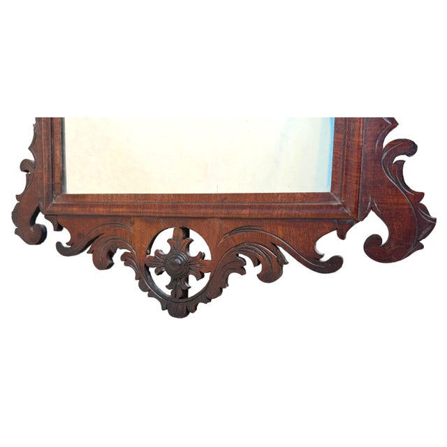 Georgian Walnut Wall Mirror, 1760s For Sale - Image 4 of 9
