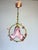 ⁠1970s Vintage Italian Pink Murano Ruffled Glass and Ceramic Rose Chandelier⁠ For Sale - Image 4 of 17