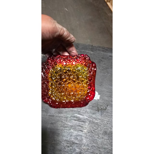 1970s 1970s Daisy and Buttons Glass Ashtray For Sale - Image 5 of 6