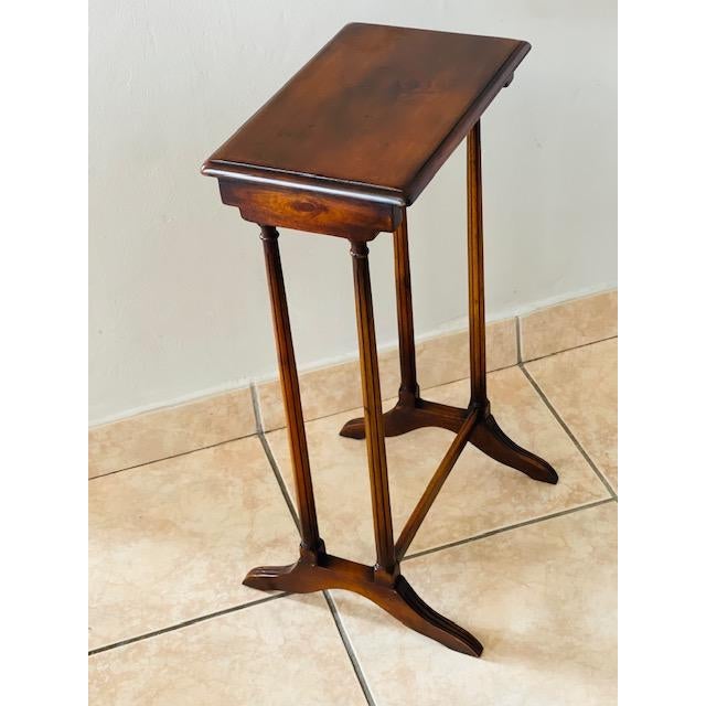 Petite Wood Accent or Tea Table, Vintage For Sale - Image 4 of 14