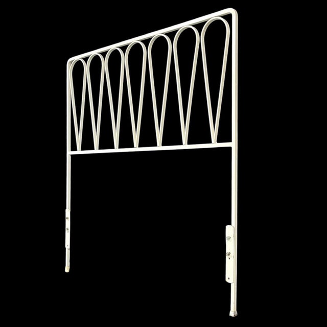 Metal Pair of White Iron Twin Size Headboards For Sale - Image 7 of 11