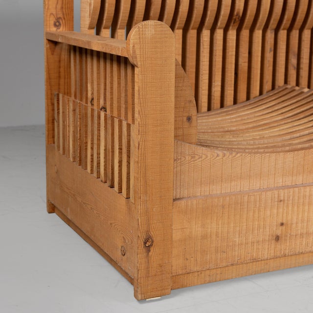 Poltronova Mobili Nella Valle Series 3-Seater Sofa by Mario Ceroli for Poltronova, Italy, 1972 For Sale - Image 4 of 17