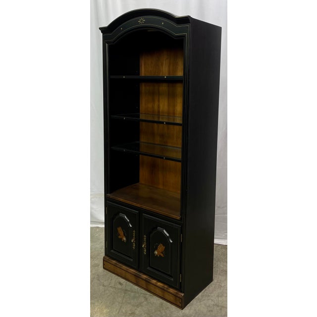 Vintage Ethan Allen Americana Hand Painted Two Tone Bookshelf Chairish