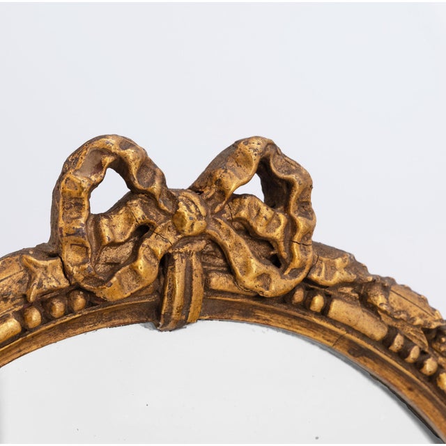 Early 20th Century Small Oval Gilt Composition Wall Mirrors, 1890s, Set of 2 For Sale - Image 6 of 15