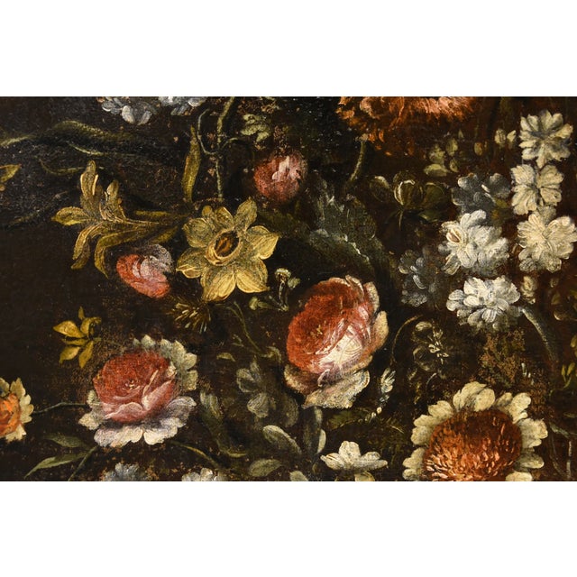 Andrea Scacciati, Flowers Still Life, 1680, Oil on Canvas, Framed For Sale - Image 15 of 18