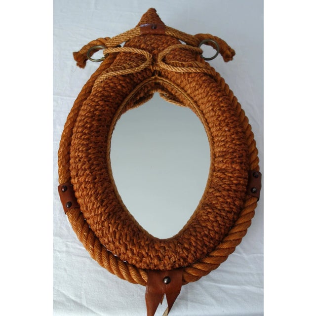 Rope Mirror by Adrien Audoux & Frida Minet, 1950s For Sale - Image 9 of 11
