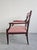 Antique French Empire Mahogany Armchair in Pink Striped Fabric, 1890s For Sale - Image 5 of 15