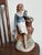 Ceramic Spanish Handcrafted Figure of a Girl Sitting on a Tree with Flowers by Nadal, 1950s For Sale - Image 7 of 10