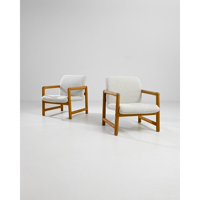 Introducing a stunning pair of 1960s Czech Upholstered Armchairs by TON, perfect for adding a touch of vintage elegance to...