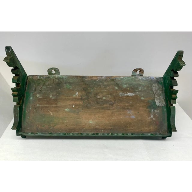 1930s Handmade Kitchen Shelf With Tulip Flowers Folk Art For Sale - Image 10 of 12