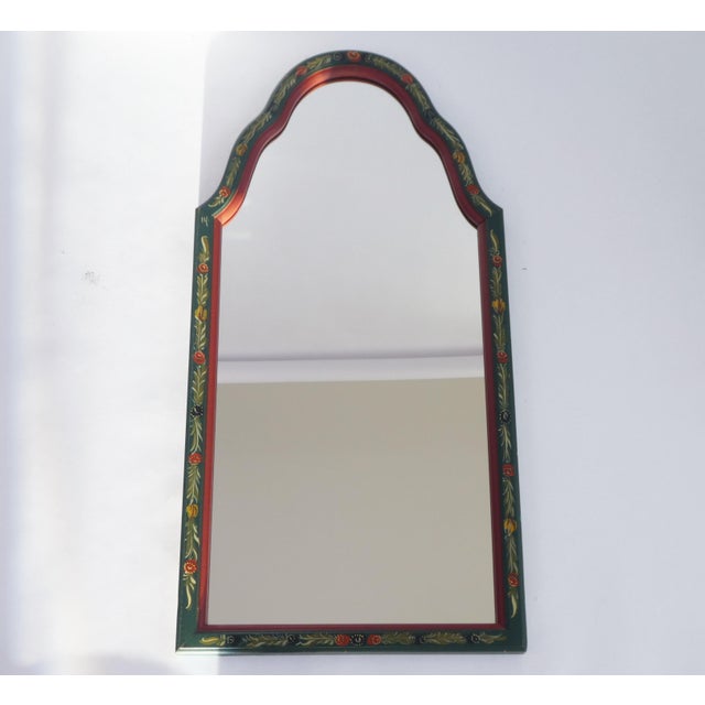Vintage Dutch Hand Painted Wall Mirror, 1930s For Sale - Image 4 of 11