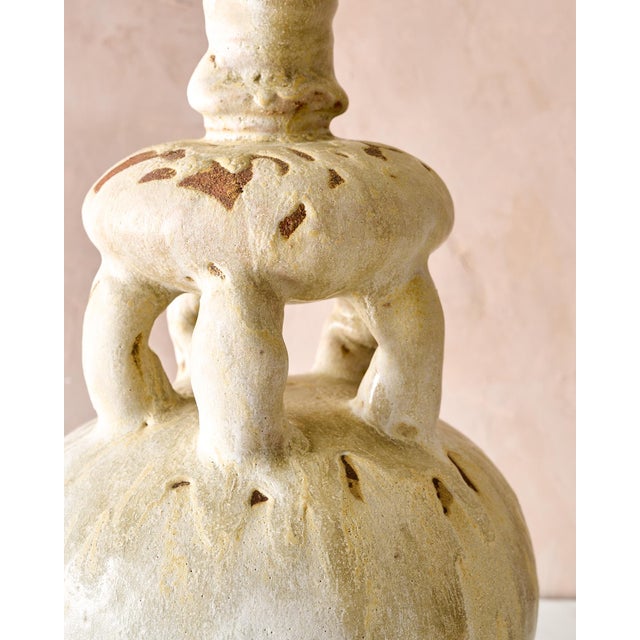 Handmade Mediterranean "Fig Vase 8" Glazed Stoneware by Canoa Lab for TRNK From Deriva Y Trampa Series For Sale In Baltimore - Image 6 of 10