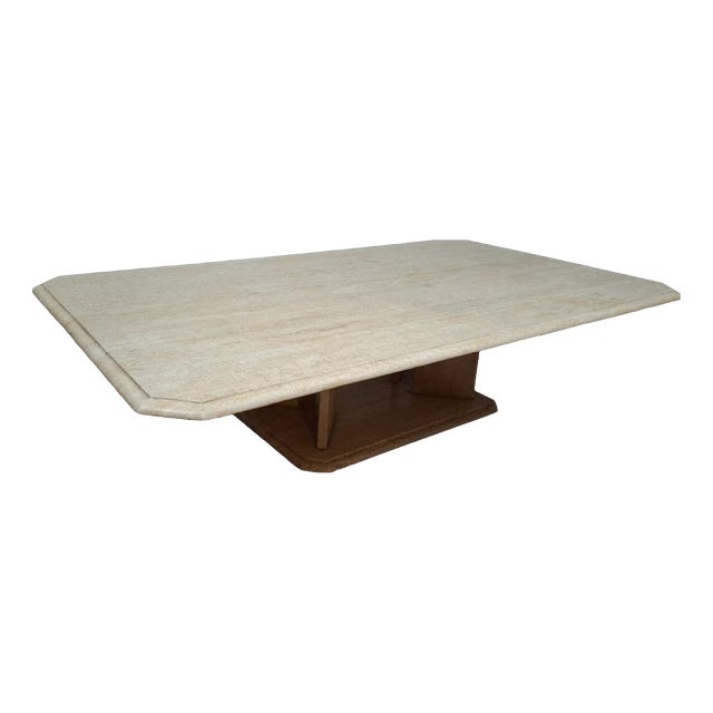 Travertine Coffee Table, 1970s For Sale