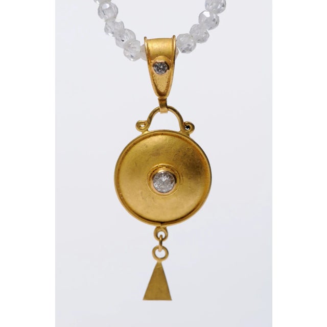 Contemporary Etruscan Inspired 22K Gold Pendant For Sale - Image 3 of 12
