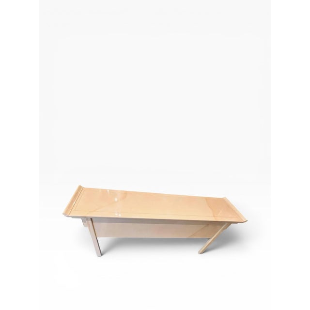 Wood Raymond Sobota 1990s Faux Goatskin Pagoda Sideboard For Sale - Image 7 of 12