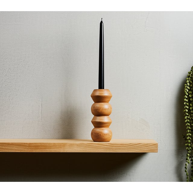 Timber Candle Holder Small For Sale - Image 9 of 10