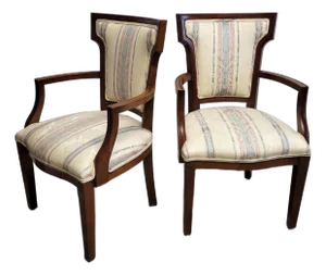 Pair of Early 20th Century Federal Style Mahogany Accent Chairs