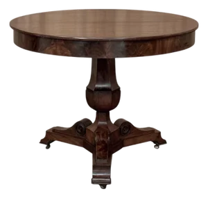 19th Century French Louis Philippe Period Mahogany Center Table