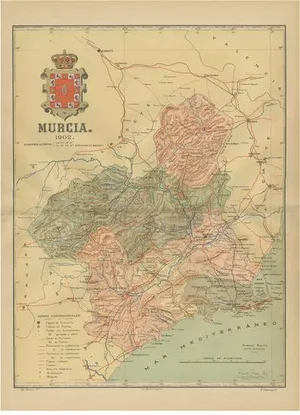 Cartographic Map of Spains Southeastern Province, 1902