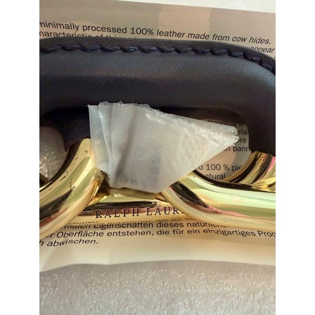 Navy Blue Ralph Lauren Cody Desk Object Navy Gold New in Box For Sale - Image 8 of 10