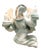 Wall Mounted White Glazed Ceramic Cherub Candleholder by Goldscheider, Austria, 1930s For Sale