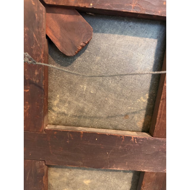 Brown Antique 19th C. Mother & Child Oil Painting in Gilt Frame Victorian Continental For Sale - Image 8 of 9