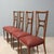 Mid-Century Chairs with Bordeaux Seats, 1950s, Set 6 For Sale - Image 3 of 9