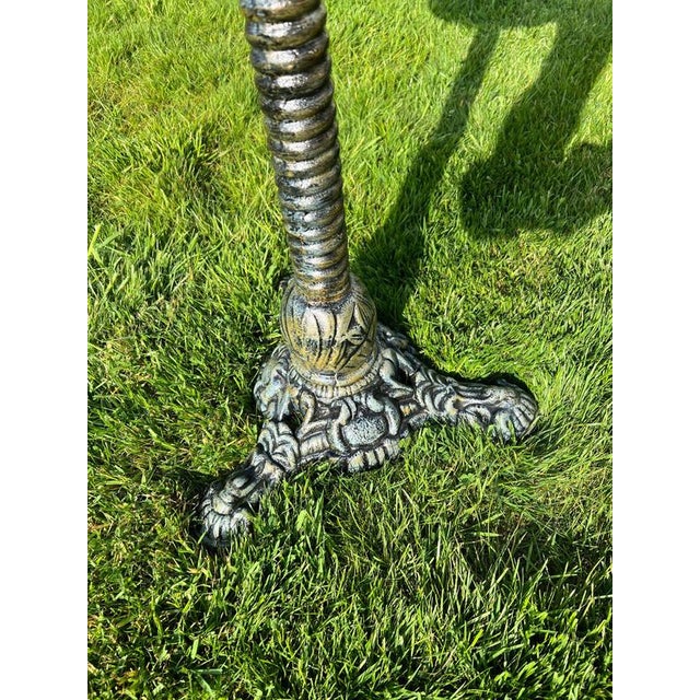 Antique cast iron pond life sundial/occasional table