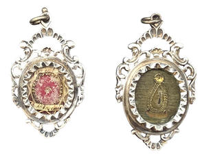 Silver 2-Pierced Relic Holders, 1850s, Set of 2
