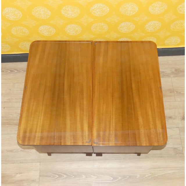 Beige Bedside Tables with Glass Top, 1960s, Set of 2 For Sale - Image 8 of 10