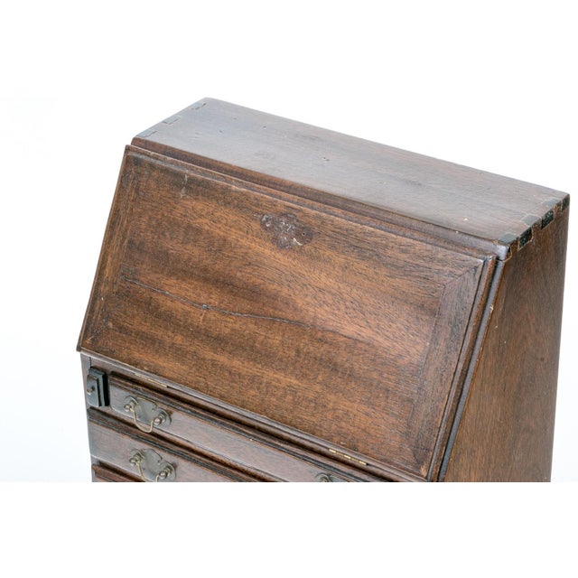 Antique Salesman Sample English Slant Front Chest of Drawers For Sale - Image 4 of 12