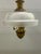 Brown Three-Light Brass Pendant Light, 1977 For Sale - Image 8 of 8