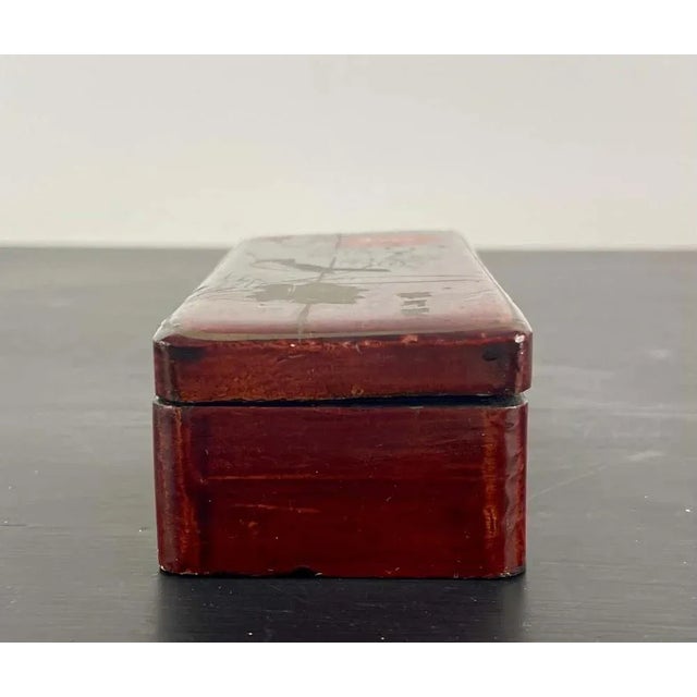 Wood Japanese Lacquered Box, 1880 For Sale - Image 7 of 11