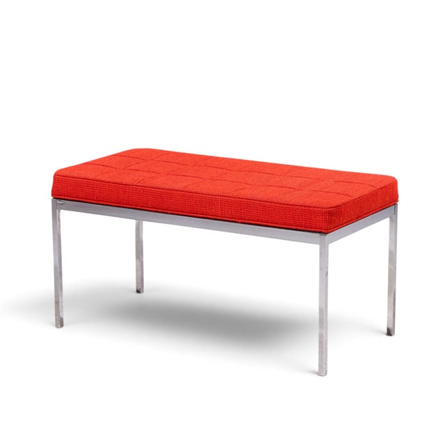 Florence Knoll Mid Century Chrome Two Seat Bench For Sale In Chicago - Image 6 of 8