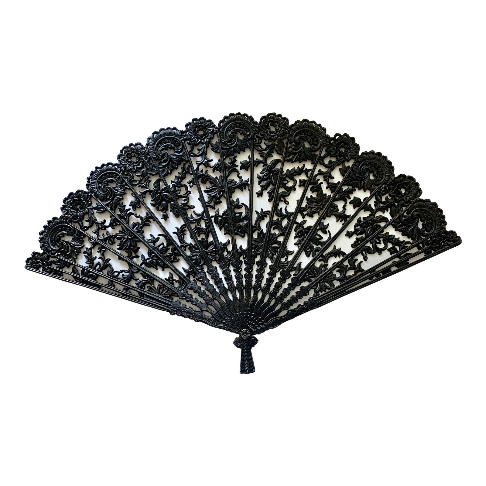 Hollywood Regency Large Decorative Fan Wall Hanging Chairish