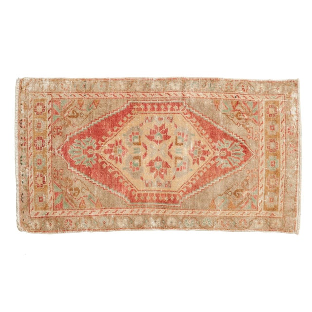 Vintage Distressed Oushak Rug Mat Runner - 1'9" X 3'3" For Sale In New York - Image 6 of 6