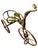 Vintage Decorative Metal Tricycle Planter With Spoked Wheels and Brass Accents For Sale - Image 11 of 17