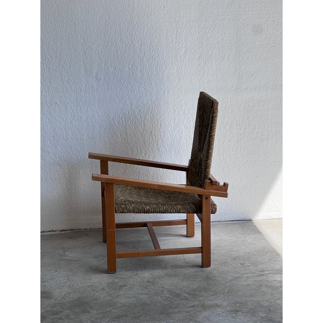 Brutalist Rustic Chair with Folding Backrest, 1960s For Sale - Image 13 of 13