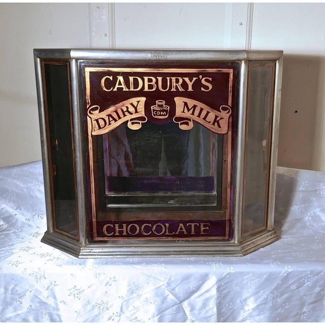Silver Art Deco Cadburys Sweet Shop Display Cabinet, 1920s For Sale - Image 8 of 10