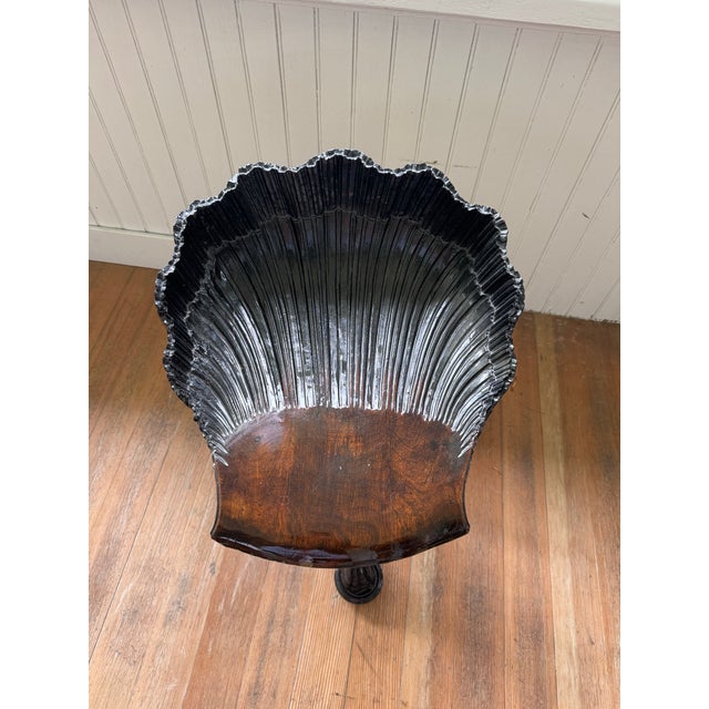 Gorgeous antique hand carved shell chair from Venice. Likely done in the 1800’s as a piano chair. The chair has been...