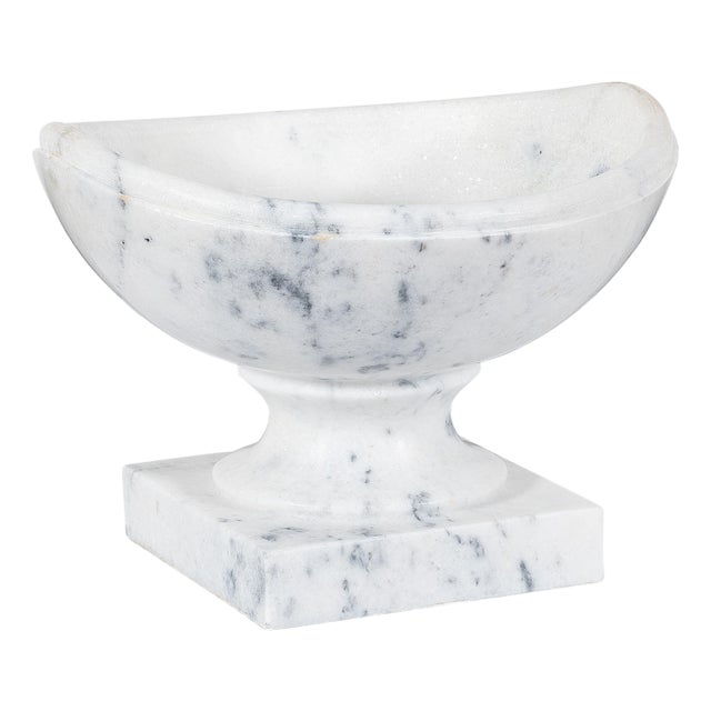 Maitland-Smith Ambaji Crescent Marble Vase For Sale