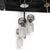 Mid-Century Pressed Crystal & Smoked Murano Glass Staggered 3-Arm Pendant For Sale - Image 9 of 14