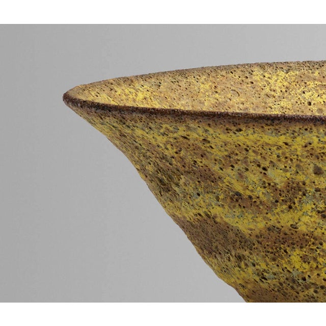 Gertrud and Otto Natzler Important Large Sulphur Crater Bowl 1959 Earthenware with exceptional sulphur crater glaze A rare...