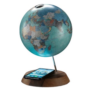 Bridge Acquamarina Globe by Zoffoli Mappamondi For Sale
