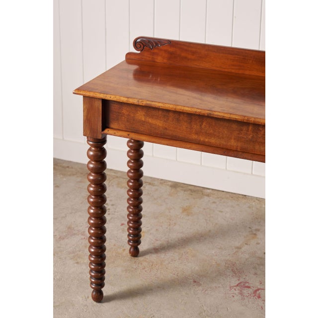 Late 19th Century Victorian Mahogany Console With Bobbin Legs For Sale - Image 10 of 15