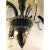Black and Gold Murano-Style Venetian Glass Chandelier With Floral and Leaf Details For Sale - Image 6 of 7