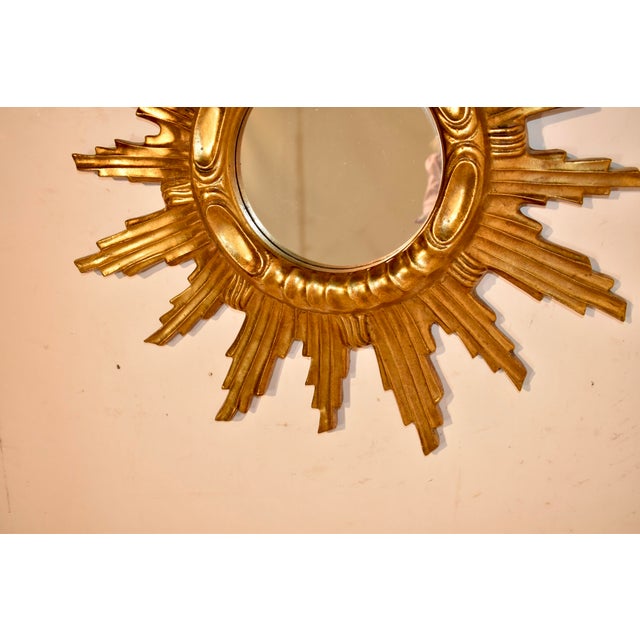 Mid-20th Century Sunburst Mirror From France For Sale In Greensboro - Image 6 of 6