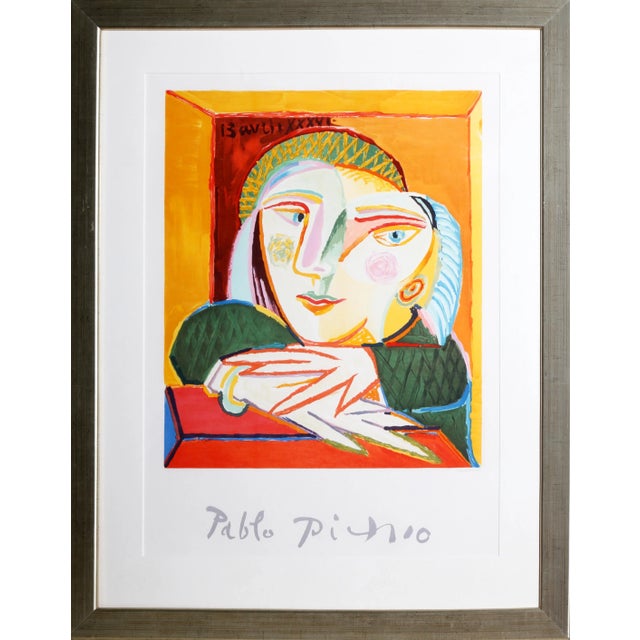 1980s "Femme Accoudee A Sa Fenetre" Lithograph After Pablo Picasso For Sale